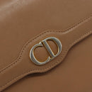 Christian Dior Chain Shoulder Bag Leather Beige Gold Auth ep11798-15
