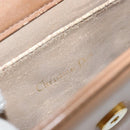 Christian Dior Chain Shoulder Bag Leather Beige Gold Auth ep11798-17