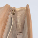 Christian Dior Chain Shoulder Bag Leather Beige Gold Auth ep11798-19