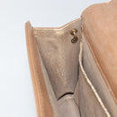 Christian Dior Chain Shoulder Bag Leather Beige Gold Auth ep11798-20