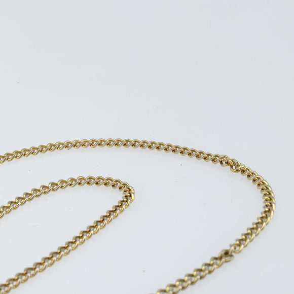 Christian Dior Chain Shoulder Bag Leather Beige Gold Auth ep11798