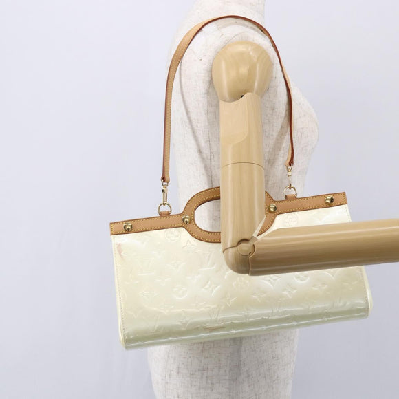 LOUIS VUITTON Monogram Vernis Roxbury Drive Bag Perle M91374 LV Auth ep11799