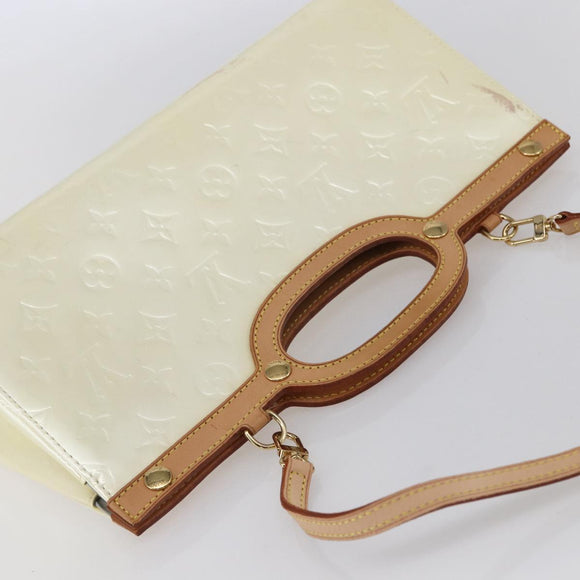 LOUIS VUITTON Monogram Vernis Roxbury Drive Bag Perle M91374 LV Auth ep11799