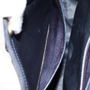 GUCCI Shoulder Bag Suede Navy Gold Auth ep11800-20