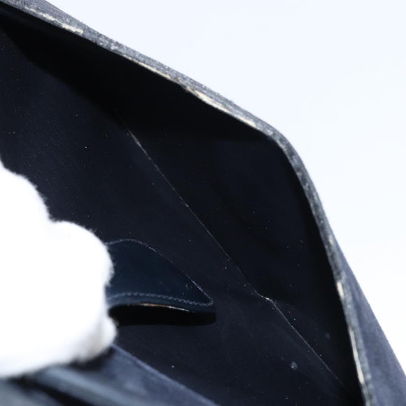 GUCCI Shoulder Bag Suede Navy Gold Auth ep11800