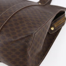 CELINE Macadam Canvas Tote Bag PVC Brown Gold Auth ep11810-10