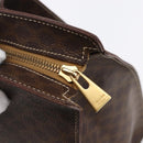 CELINE Macadam Canvas Tote Bag PVC Brown Gold Auth ep11810-14