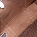 CELINE Macadam Canvas Tote Bag PVC Brown Gold Auth ep11810-18