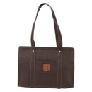 CELINE Macadam Canvas Tote Bag PVC Brown Gold Auth ep11810-2