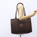 CELINE Macadam Canvas Tote Bag PVC Brown Gold Auth ep11810-24