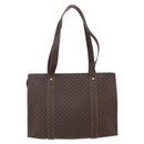 CELINE Macadam Canvas Tote Bag PVC Brown Gold Auth ep11810-3