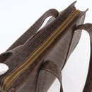 CELINE Macadam Canvas Tote Bag PVC Brown Gold Auth ep11810-6