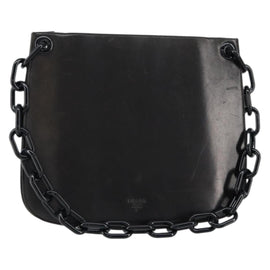 PRADA Shoulder Bag Leather Black Auth ep11820