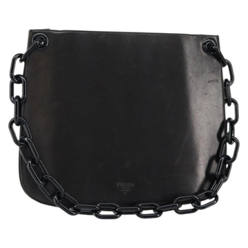 PRADA Shoulder Bag Leather Black Auth ep11820