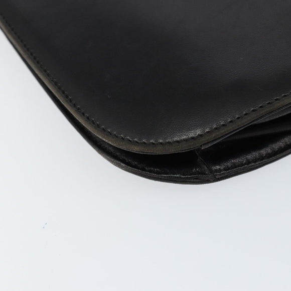 PRADA Shoulder Bag Leather Black Auth ep11820