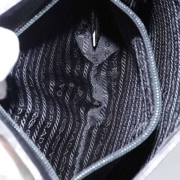PRADA Shoulder Bag Leather Black Auth ep11820