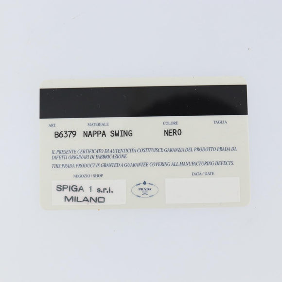 PRADA Shoulder Bag Leather Black Auth ep11820
