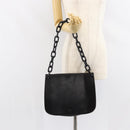 PRADA Shoulder Bag Leather Black Auth ep11820-23