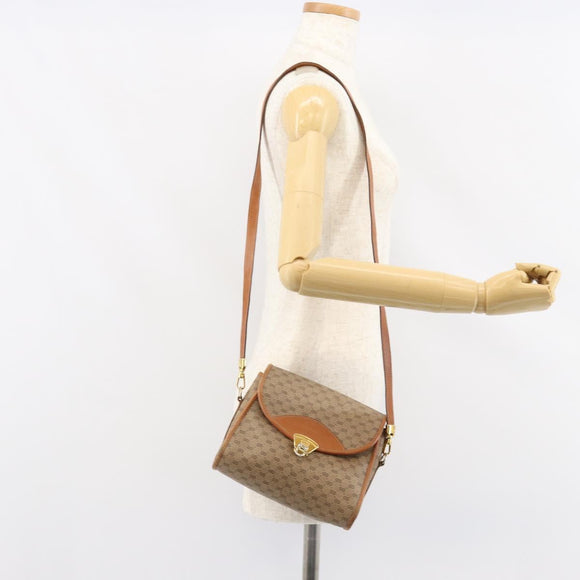 GUCCI Micro GG Supreme Shoulder Bag PVC Gold Beige Auth ep11821