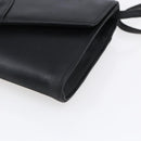 Christian Dior Shoulder Bag Leather Black Gold Auth ep11826-9