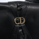 Christian Dior Shoulder Bag Leather Black Gold Auth ep11826-17