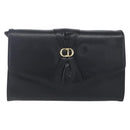 Christian Dior Shoulder Bag Leather Black Gold Auth ep11826-13
