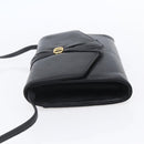 Christian Dior Shoulder Bag Leather Black Gold Auth ep11826-3