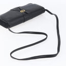 Christian Dior Shoulder Bag Leather Black Gold Auth ep11826-7