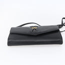 Christian Dior Shoulder Bag Leather Black Gold Auth ep11826-5