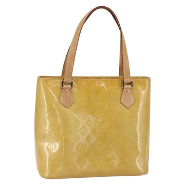 LOUIS VUITTON Monogram Vernis Houston Hand Bag Beige M91004 LV Auth ep11829