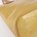 LOUIS VUITTON Monogram Vernis Houston Hand Bag Beige M91004 LV Auth ep11829-14