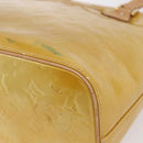 LOUIS VUITTON Monogram Vernis Houston Hand Bag Beige M91004 LV Auth ep11829-15