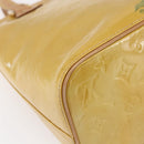 LOUIS VUITTON Monogram Vernis Houston Hand Bag Beige M91004 LV Auth ep11829-16