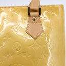 LOUIS VUITTON Monogram Vernis Houston Hand Bag Beige M91004 LV Auth ep11829-10