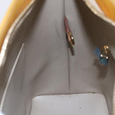 LOUIS VUITTON Monogram Vernis Houston Hand Bag Beige M91004 LV Auth ep11829-21