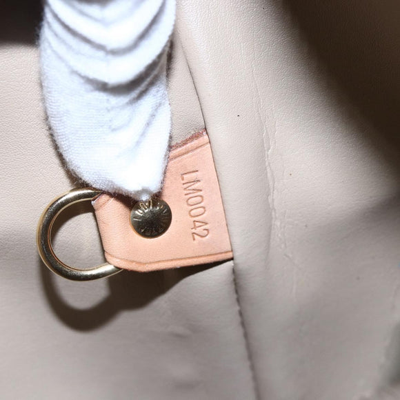 LOUIS VUITTON Monogram Vernis Houston Hand Bag Beige M91004 LV Auth ep11829
