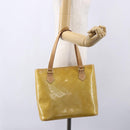 LOUIS VUITTON Monogram Vernis Houston Hand Bag Beige M91004 LV Auth ep11829-24