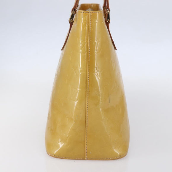 LOUIS VUITTON Monogram Vernis Houston Hand Bag Beige M91004 LV Auth ep11829