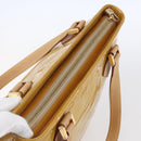 LOUIS VUITTON Monogram Vernis Houston Hand Bag Beige M91004 LV Auth ep11829-6