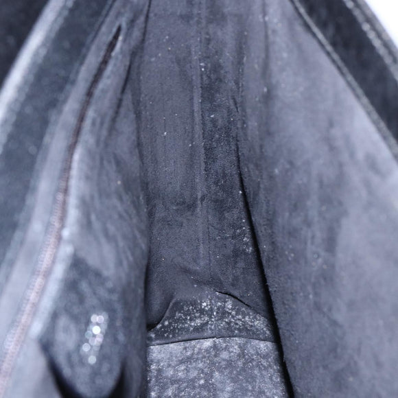 GUCCI Hand Bag Leather Outlet Black Auth ep11833