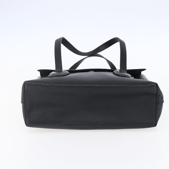 GUCCI Hand Bag Leather Outlet Black Auth ep11833