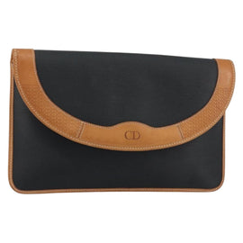 Christian Dior Clutch Bag PVC Black Auth ep11834