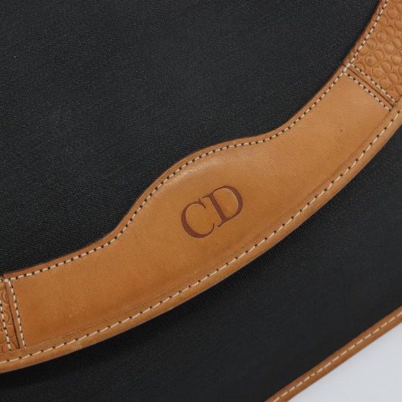 Christian Dior Clutch Bag PVC Black Auth ep11834