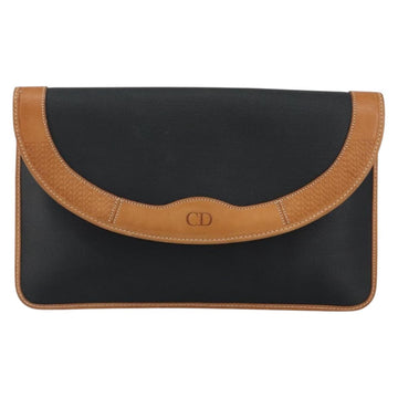 Christian Dior Clutch Bag PVC Black Auth ep11834 - 0