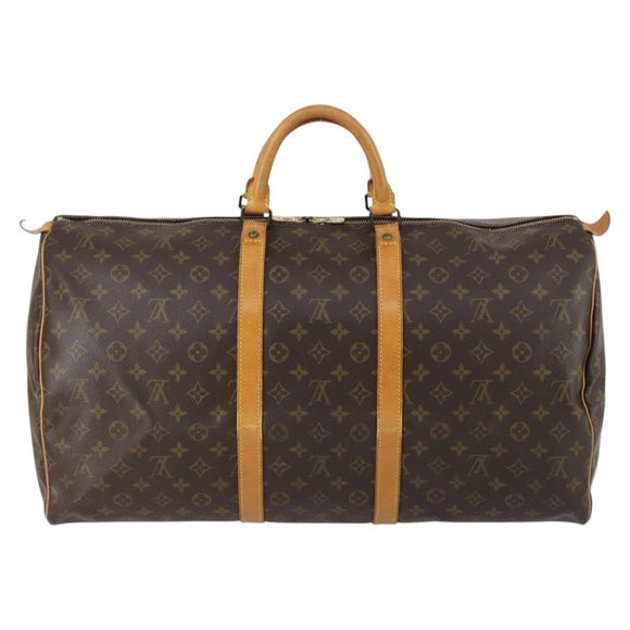 LOUIS VUITTON Monogram Keepall 55 Boston Bag M41424 LV Auth ep11835