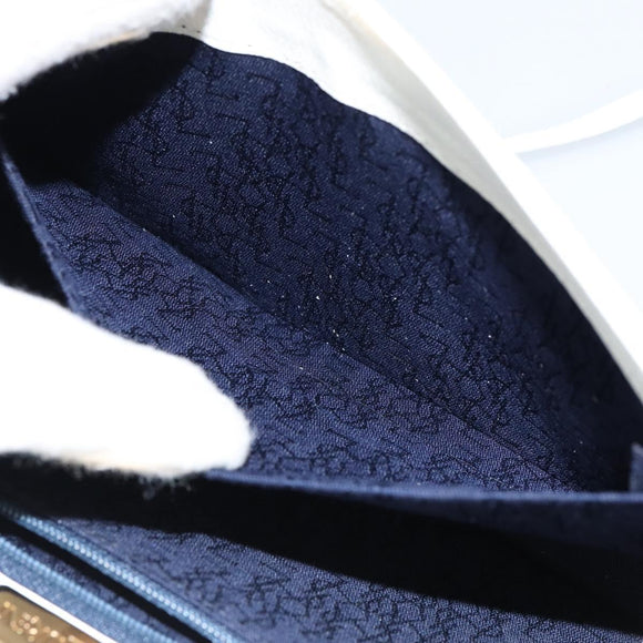 SAINT LAURENT Shoulder Bag Leather White Gold Auth ep11836