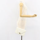 SAINT LAURENT Shoulder Bag Leather White Gold Auth ep11836-23