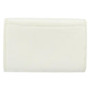 SAINT LAURENT Shoulder Bag Leather White Gold Auth ep11836-2