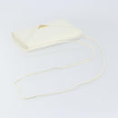 SAINT LAURENT Shoulder Bag Leather White Gold Auth ep11836-7