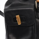 GUCCI Bamboo Backpack Leather Black Gold 003 2058 0016 Auth ep11837-21